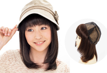 帽子用ウィッグ